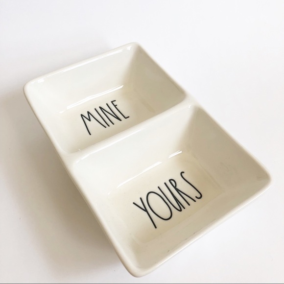 Rae Dunn Other - Rae Dunn Mine Yours Ceramic Candy Dish